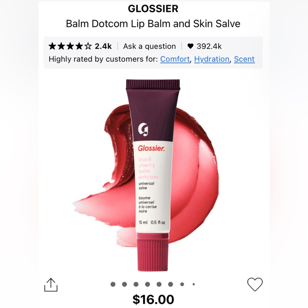 Glossier Balm Dot Com Black Cherry NIB